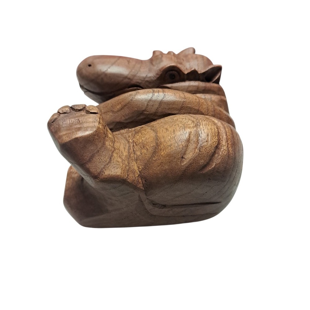 Hippopotamus Hand Carved - Picture 4 of 11